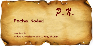 Pecha Noémi névjegykártya